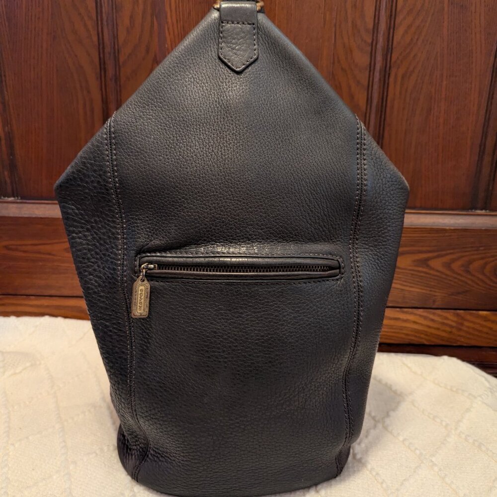 VINTAGE COACH Sonoma FlatPack Backpack Crossbody in Black Leather 4917